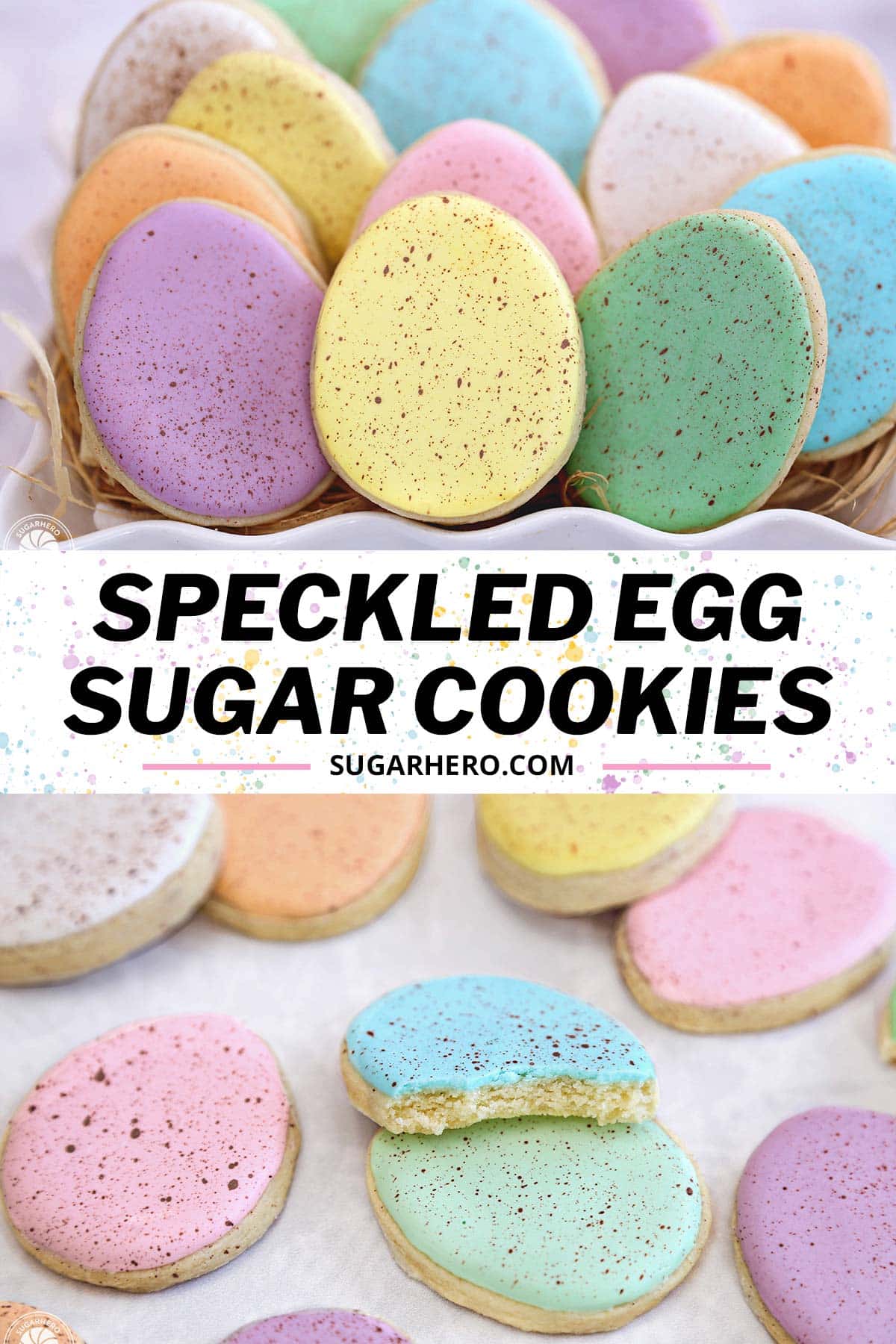 Speckled Easter Egg Sugar Cookies Sugarhero