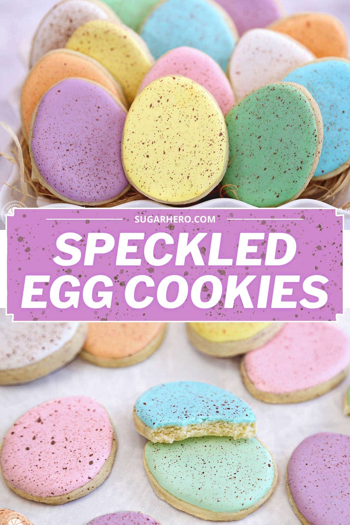 Speckled Easter Egg Sugar Cookies Sugarhero