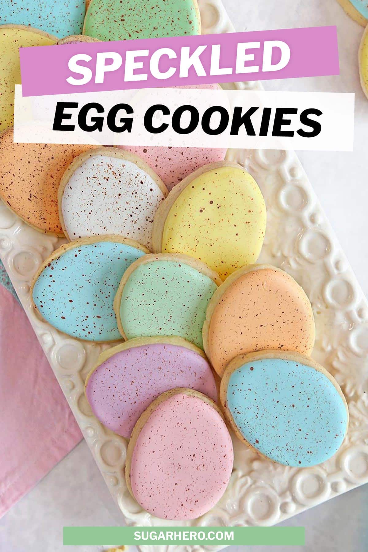 Speckled Easter Egg Sugar Cookies Sugarhero