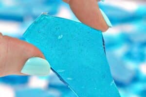 A picture of edible sugar glass with text overlay for Pinterest.