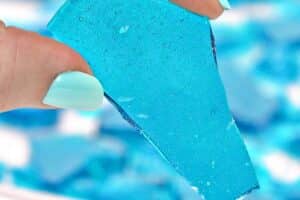 A picture of edible sugar glass with text overlay for Pinterest.