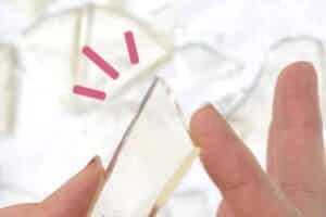 A picture of edible sugar glass with text overlay for Pinterest.