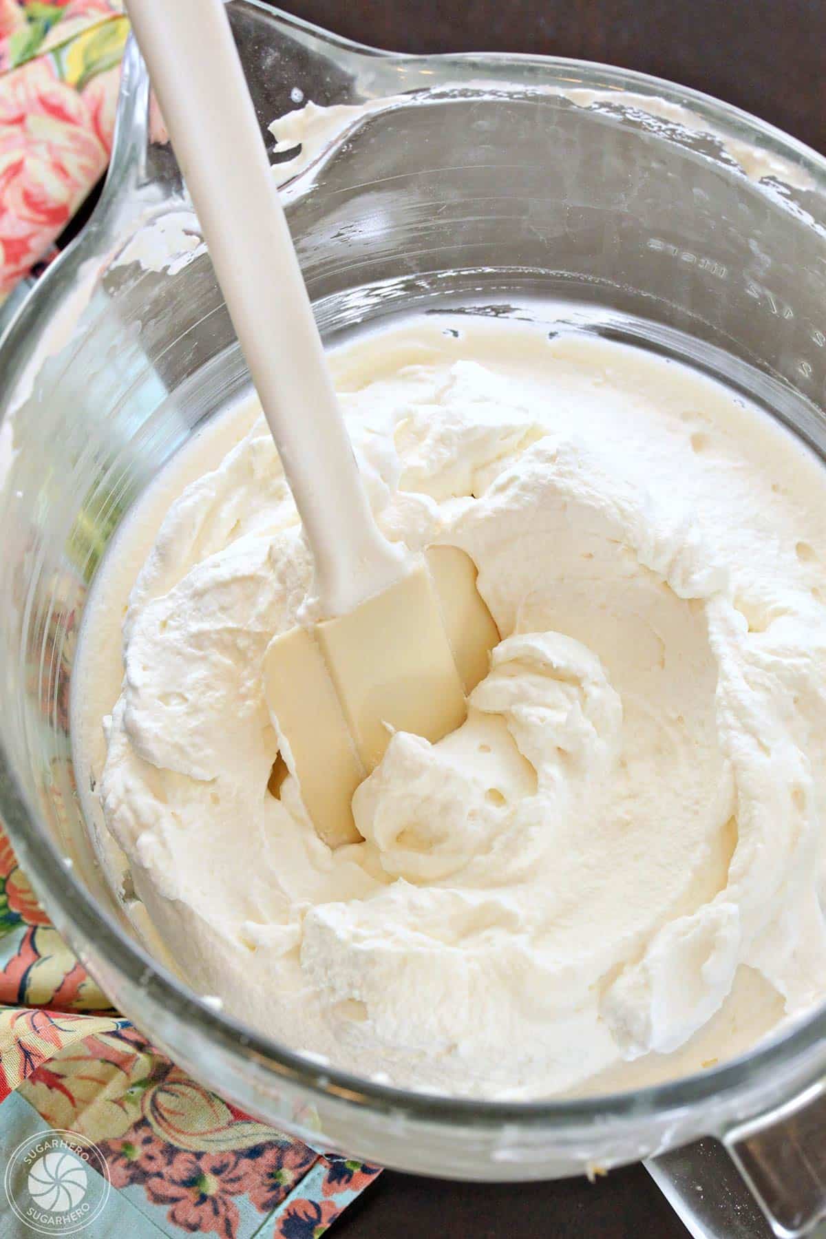 A bowl of freshly whipped cream.